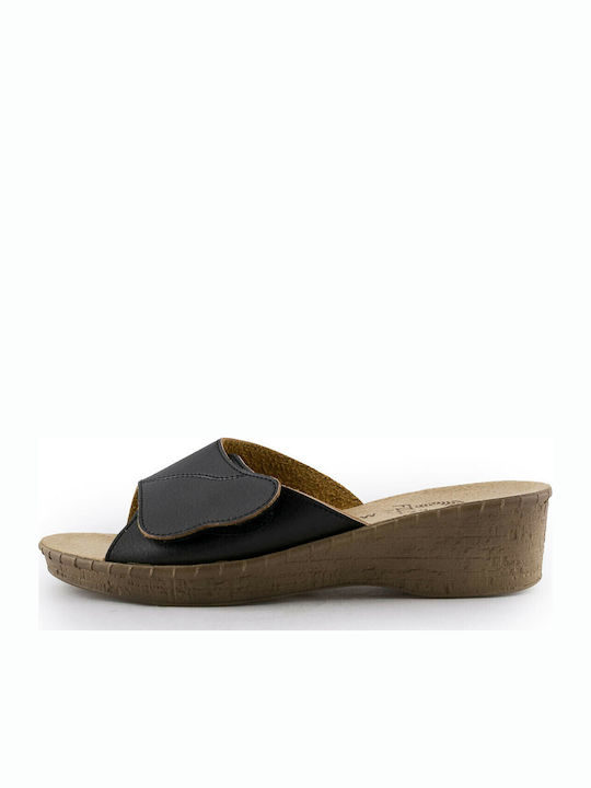 Napoleana 1903 Women's Platform Wedge Sandals Black