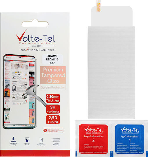 Volte-Tel 0.30mm Full Glue 2.5D 0.30mm Full Face Tempered Glass (Redmi 10)