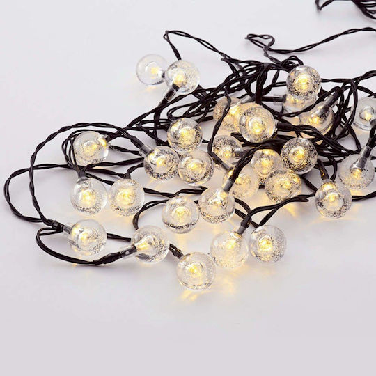 30 Lights LED 4.35m. Warm White Solar in String 1pcs
