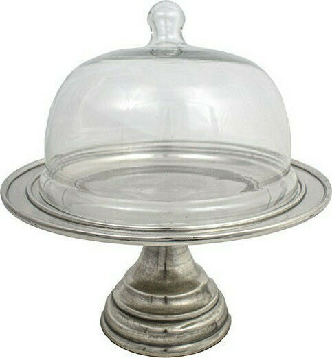 Karni Cake Stand Silver 40x40x38cm