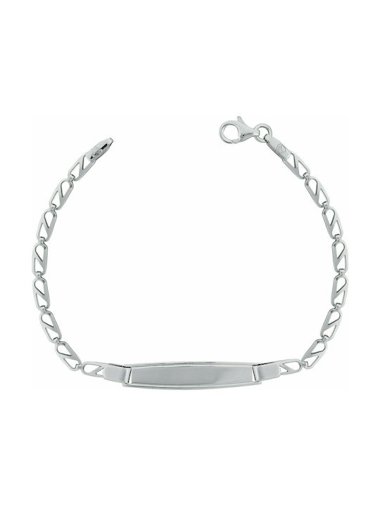 Kiriakos Gofas Kids Bracelet ID from White Gold 9K