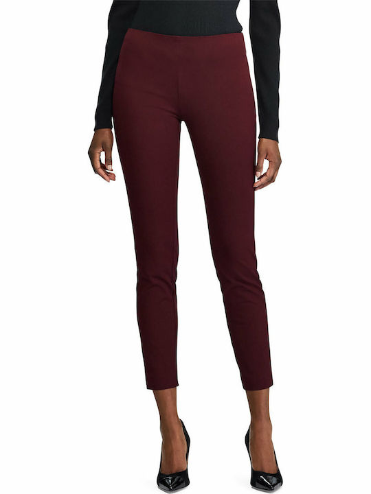 Women's Fabric Capri Trousers Skinny Fit Blue