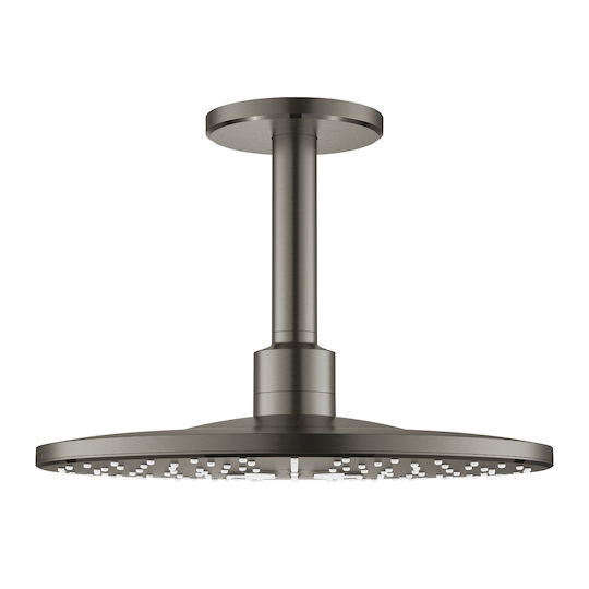 Grohe Rainshower Smartactive 310 Στρογγυλή Κεφαλή Ντουζ 31cm με Βραχίονα 19.2cm Brushed Hard Graphite