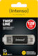 Intenso Twist Line 128GB USB 3.0 Stick with connection USB-A & USB-C Black