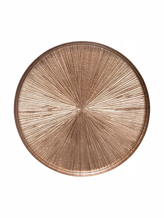 Atmosphera Astra Plate Shallow Glass Beige with Diameter 28cm