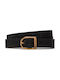 Tommy Hilfiger Tjw Logo Fashion Leather Women's Belt Black