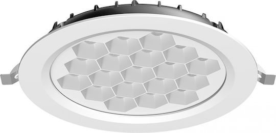Elvhx Кръгла Вграден LED Панел 34.5W с Неутрално бяло Светлина 4000К 21.6см.