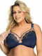 Gorsenia Luisse K441 Minimizer Minimizer Bra without Padding Underwire Blue