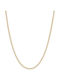 Verorama Chain Neck made of Steel Gold-Plated Thin Thickness 2.20mm and Length 60cm