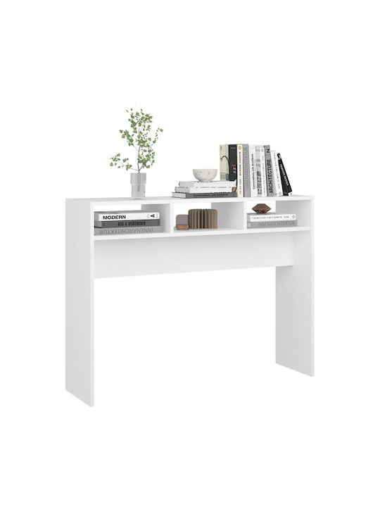 Wooden Console Table Λευκή L105xW30xH80cm