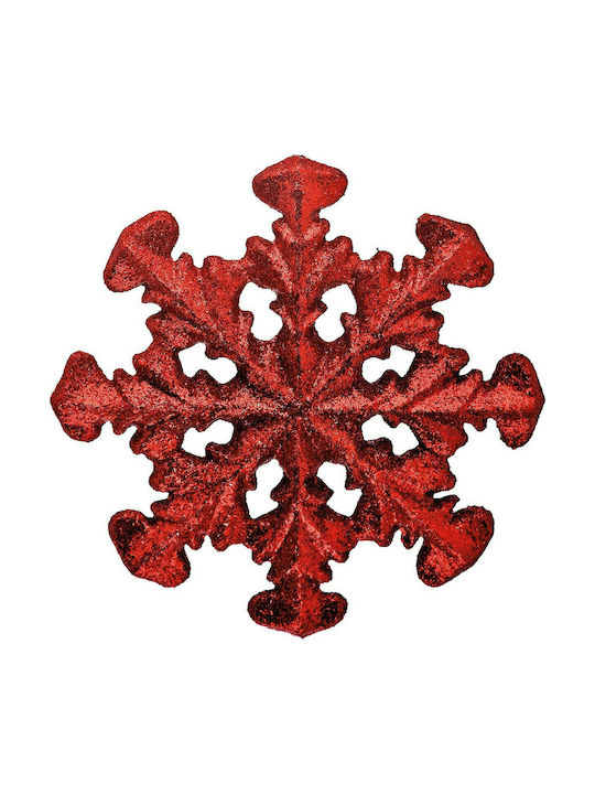 JK Home Decoration Christmas Snowflake Ornament Red 30x30cm