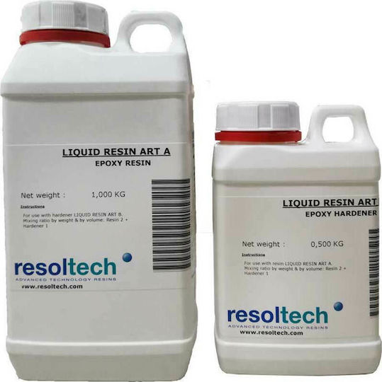 Resoltech Течна Смола Арт Двукомпонентна Смола Устойчива На UV Лъчи 1.5кг