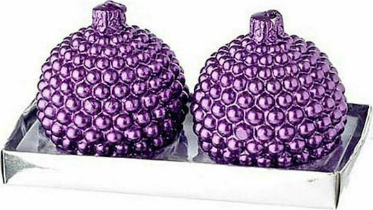 JK Home Decoration Χριστоулгенски свещи и свещници Свещ Лилав 8см. 2бр