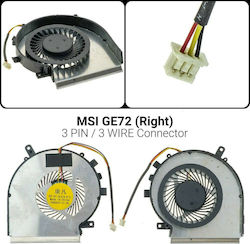 Laptop Fan for MSI GE72 (R)