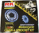 RK Kit lanț și pinion (14-42-420SB) pentru Modenas X-CITE 108L