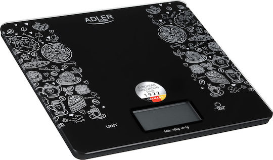 Adler Digitale Küchenwaage bis 10kg Schwarze