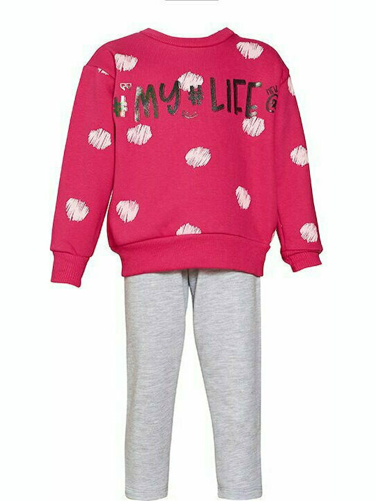 Nek Kids Wear Copilăresc Set de pantaloni de trening Fuchsia 2buc / 2buc