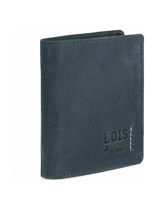 Lois Men's Leather Wallet with RFID Blue