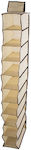 Fabric Hanging Storage Case For Clothes in Beige Color 1pcs