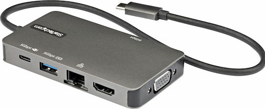 StarTech USB-C Docking Station με HDMI 4K PD Ethernet Γκρι (DKT30CHVPD2)