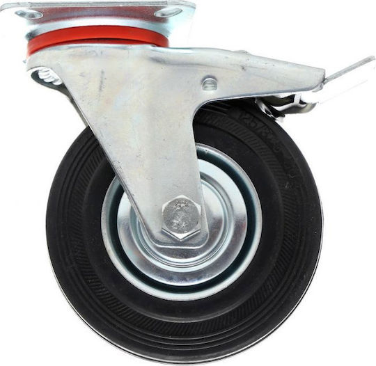 Kraft & Dele KD467 Ρόδα Περιστρεφόμενη με Φρένο 125mm
