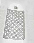 Aria Trade 7201182 Bathtub Mat with Suction Cups Gray 38x69cm