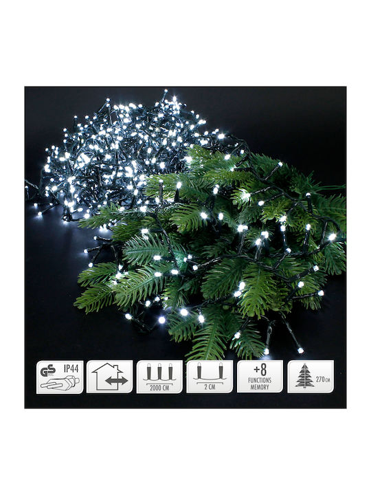 1000 Λαμπάκια LED 20μ. Λευκά σε Σειρά