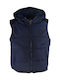 Joyce Kids Quilted Jacket Sleeveless short Hooded Navy Blue