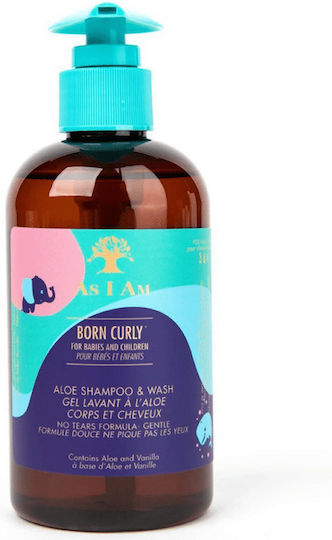 As I Am Curly Aloe Σαμπουάν Ενυδάτωσης & Λάμψης για Όλους τους Τύπους Μαλλιών 240ml