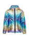 Kids' Casual Jacket Short with Hood Multicolour Hologram