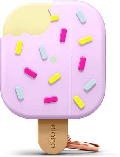 Elago Ice Cream Θήκη Σιλικόνης με Γάντζο Lavender για Apple AirPods 3