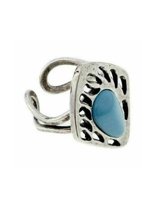 Cristian Lay Women's Steel Ring with Stone