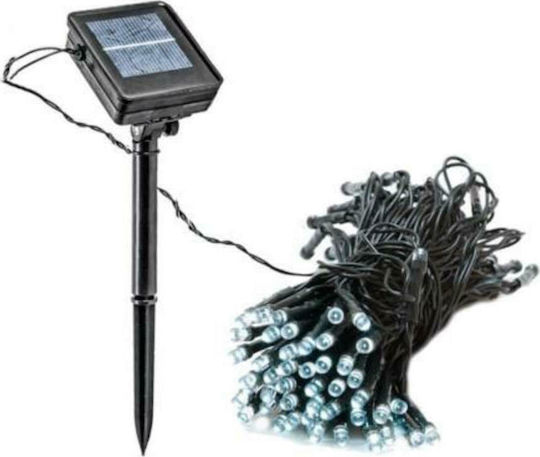 100 Lights LED 21m. Cold White Solar in String 1pcs