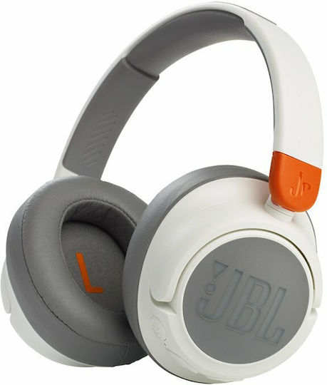 JBL JR460NC Ασύρματα / Ενσύρματα Παιδικά Over Ear Ακουστικά με 20 ώρες Λειτουργίας και Quick Charge Λευκά