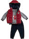 Funky Kids Set with Pants Winter 3pcs Red