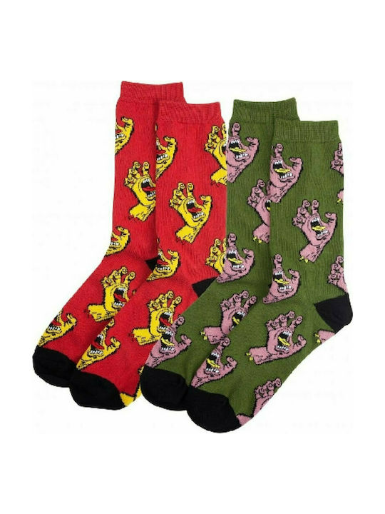 Santa Cruz Screaming Чорапи с Дизайн Многоцветен 2Пакет