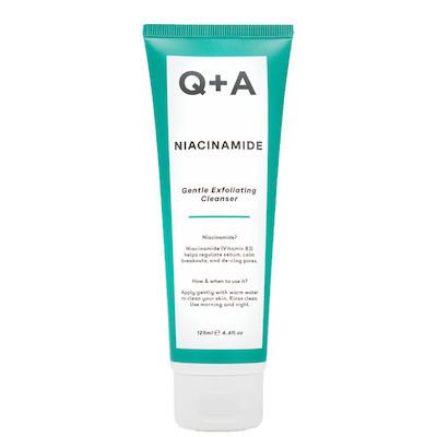 Q+A Natural Skincare Niacinamide Gentle Exfoliating Cleanser Exfoliating & Cleansing for Face in Gel 125ml