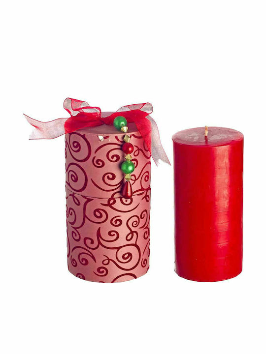 JK Home Decoration Christmas Red Candle 15cm