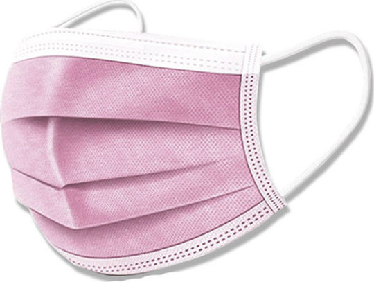 Izosoft Children's IIR Protective Mask Non-Reusable Type IIR Surgical Kids Pink 100pcs