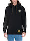 Herren Sweatshirt mit Kapuze und Taschen Schwarz