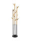 Atmosphera Metallic Coat Rack with Umbrella Holder Beige With Umbrella Stand 38x38x174cm