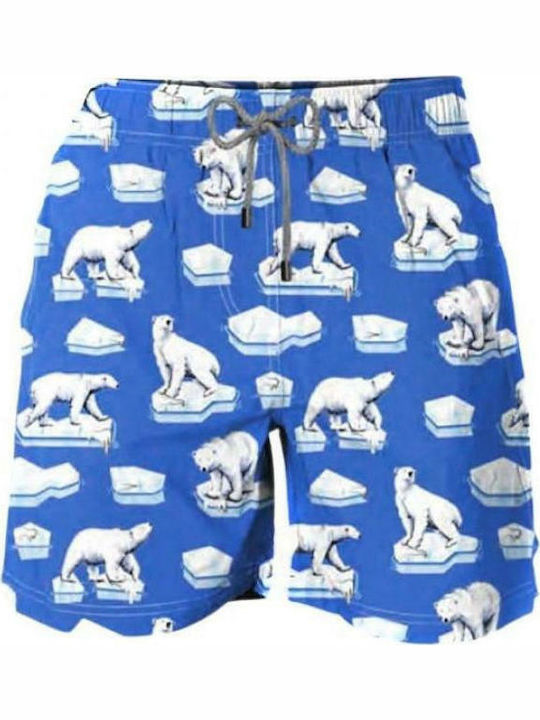 Icebear Men's Swimwear Shorts Blue with Patterns