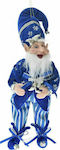 Iliadis Christmas Fabric Elf Figure Blue