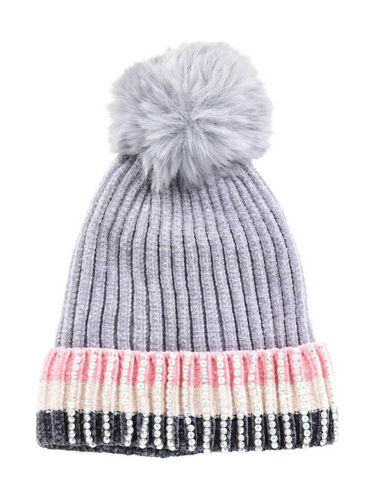 Verde Kids Beanie Knitted Gray