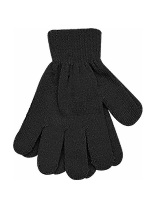 Knitted Kids Gloves Black