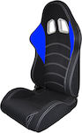 Autoline Race Front Passenger Car Seat Bucket Κάθισμα Ανακλινόμενο Δεξί Υφασμάτινο Μπλε Black