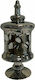 Karvounis Glass Sweet Jar with Lid and Foot Black 17x17x42cm