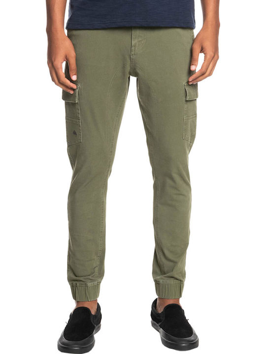 Quiksilver Pantaloni Elastic cu Croială Slim Kaki