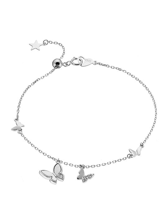 Oxzen Bracelet Chain Butterflies made of Silver