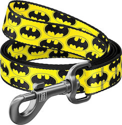 WauDog Λουρί/Οδηγός Σκύλου Ιμάντας Batman Logo Small 15mm Κίτρινος 1.22m